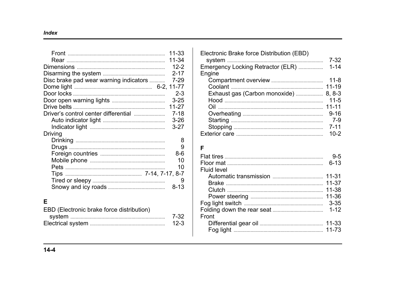 Subaru 2004 Impreza User Manual | Page 483 / 491