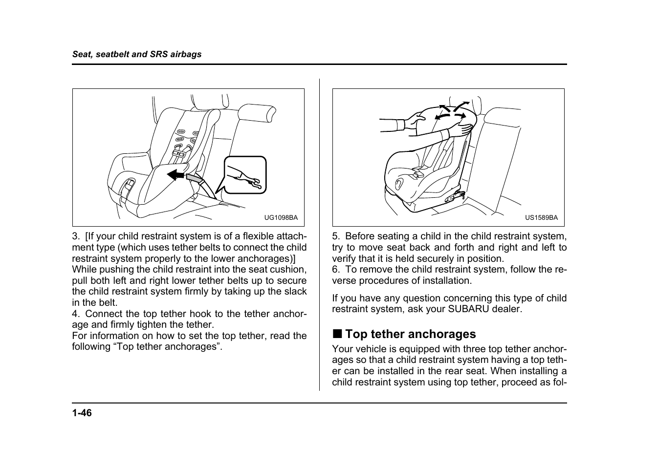 Subaru 2004 Impreza User Manual | Page 73 / 491