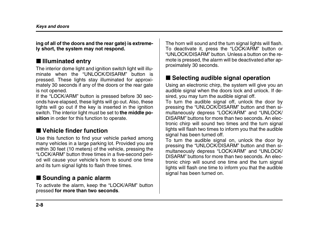 Subaru 2004 Forester X User Manual | Page 109 / 439