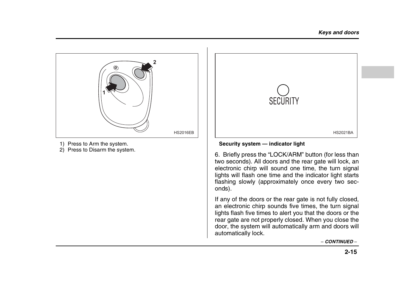 Subaru 2004 Forester X User Manual | Page 116 / 439