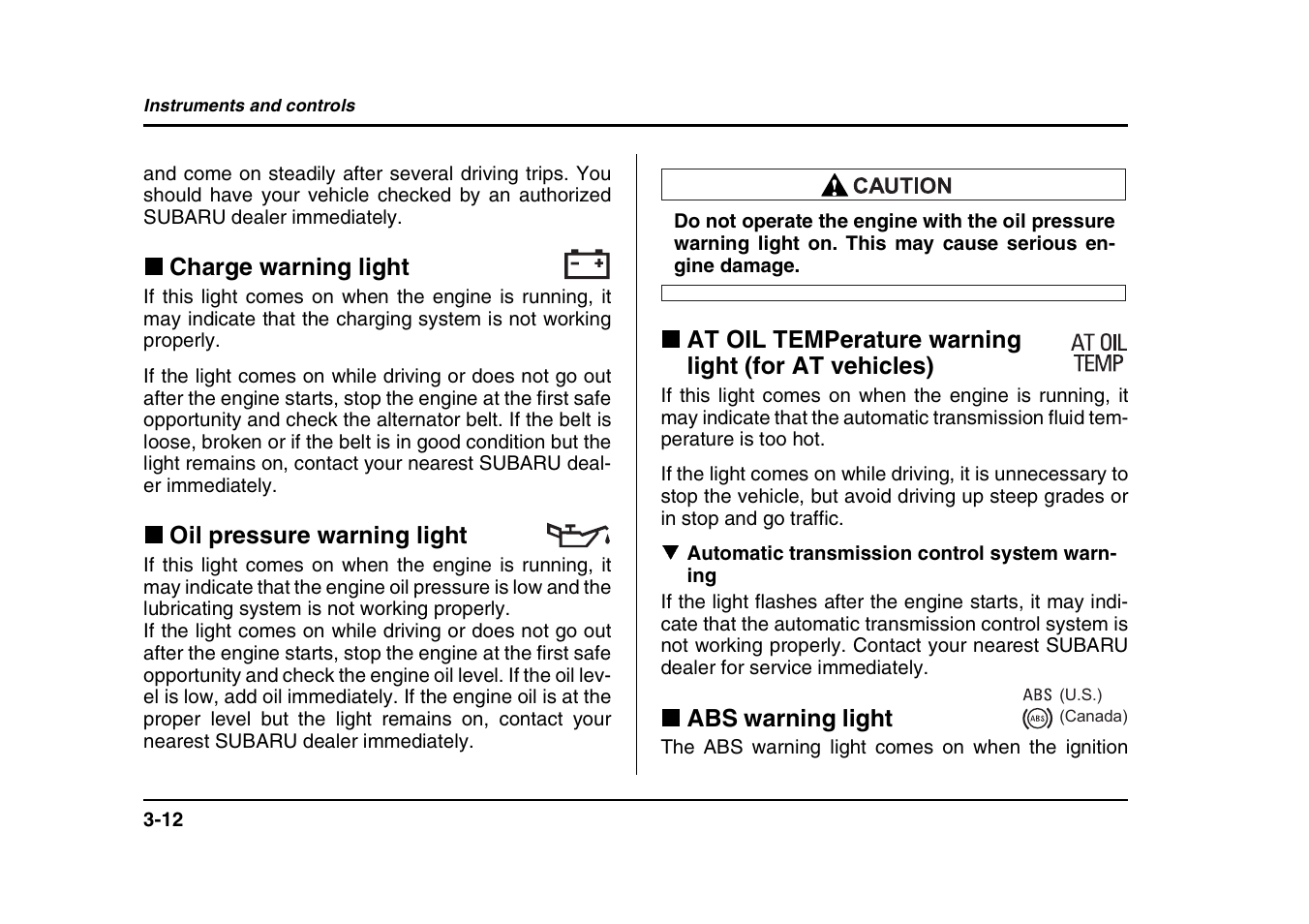 Subaru 2004 Forester X User Manual | Page 141 / 439