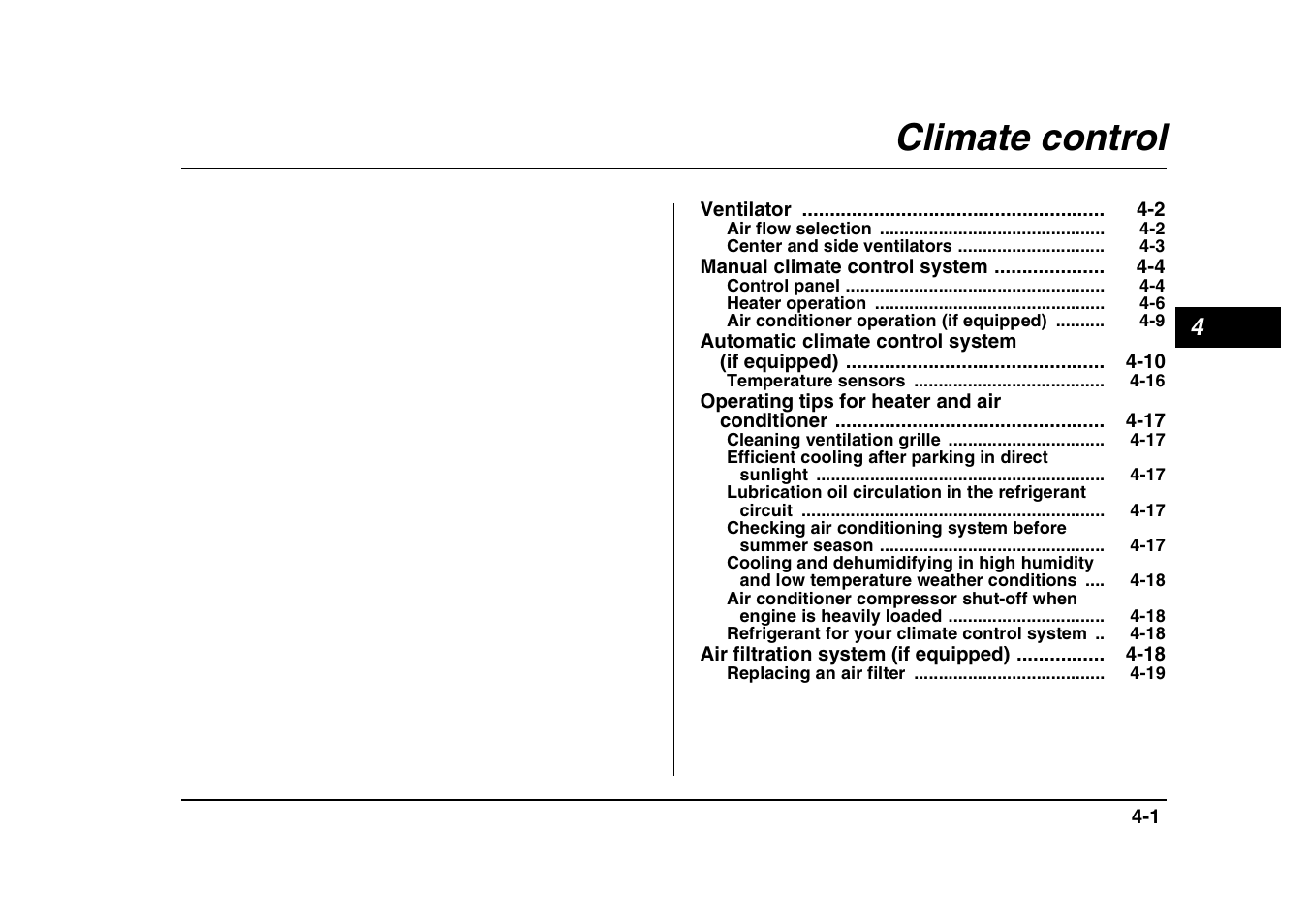 Msa5m0403a_10, Climate control | Subaru 2004 Forester X User Manual | Page 166 / 439