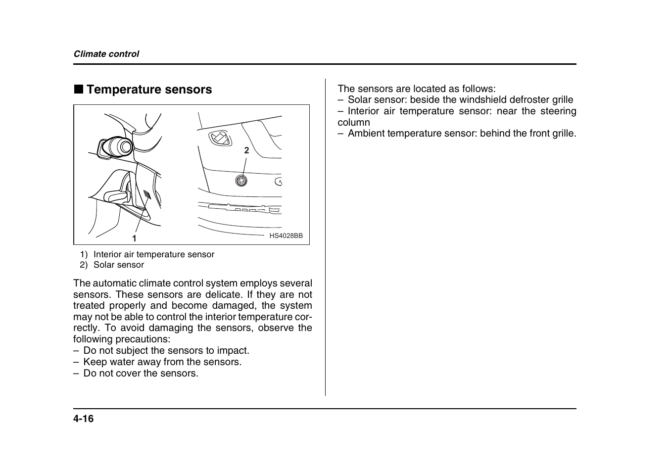 Temperature sensors | Subaru 2004 Forester X User Manual | Page 181 / 439