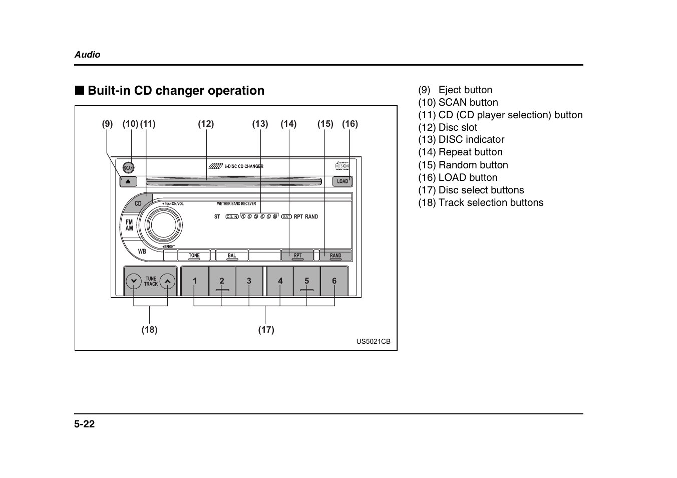 Built-in cd changer operation | Subaru 2004 Forester X User Manual | Page 209 / 439