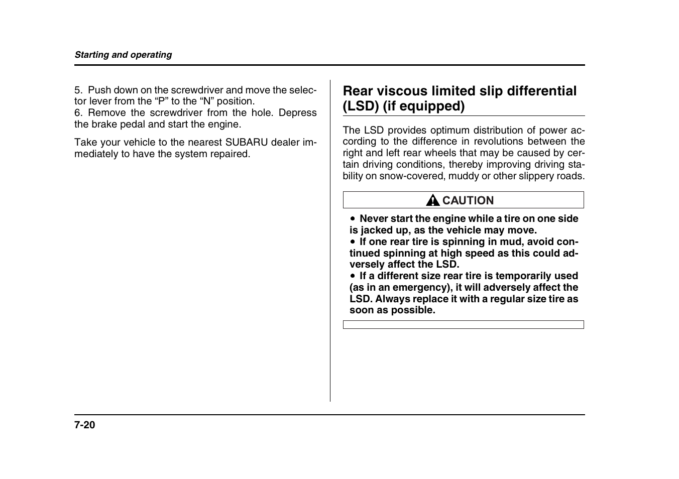 Subaru 2004 Forester X User Manual | Page 261 / 439