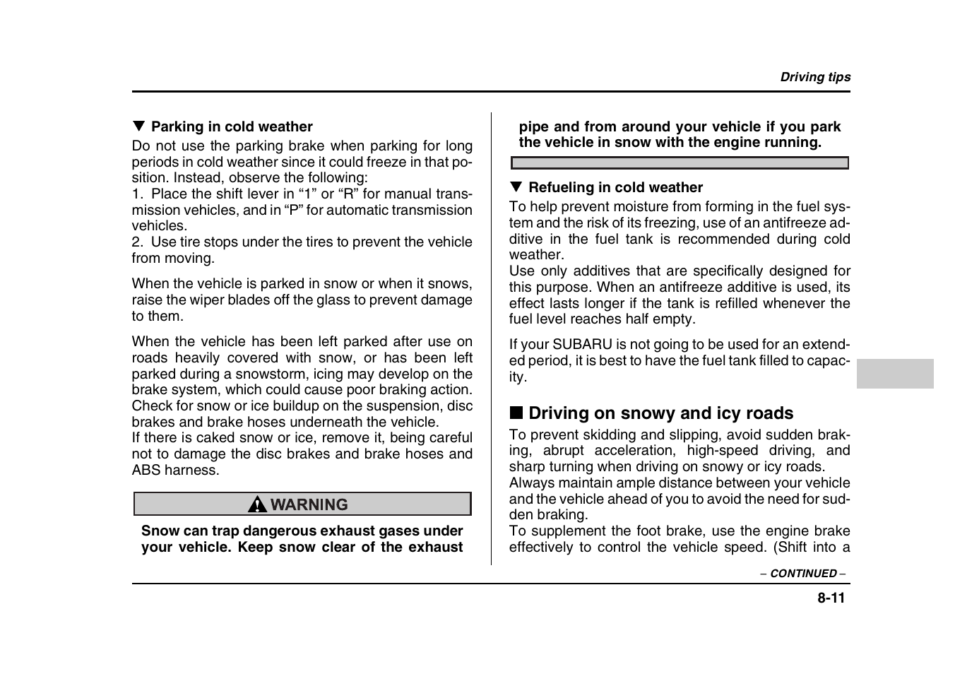 Subaru 2004 Forester X User Manual | Page 290 / 439