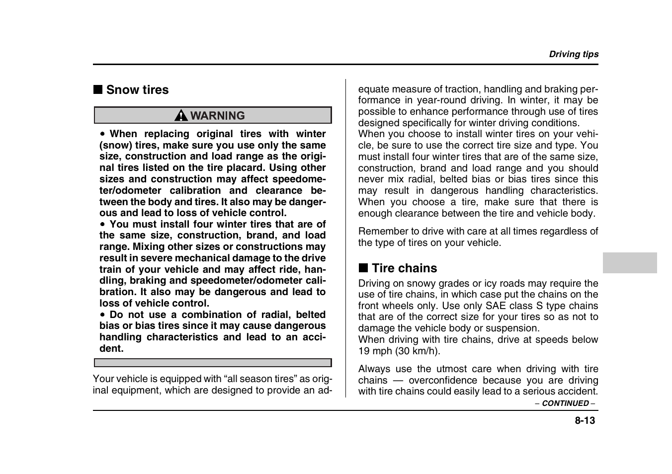 Subaru 2004 Forester X User Manual | Page 292 / 439