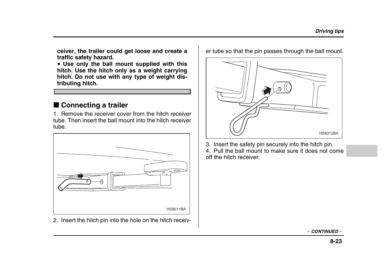 Connecting a trailer | Subaru 2004 Forester X User Manual | Page 302 / 439