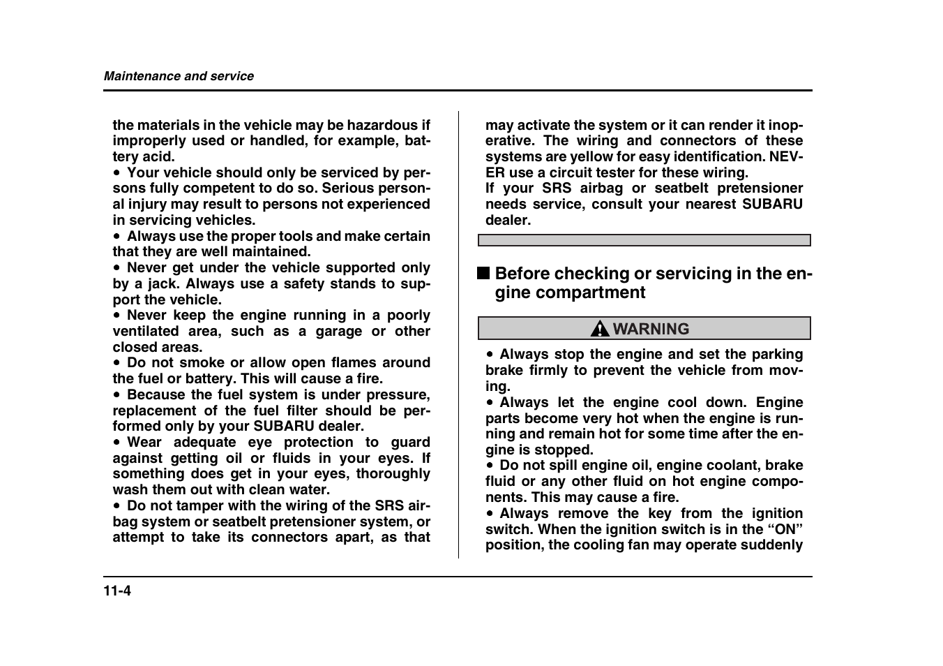 Subaru 2004 Forester X User Manual | Page 347 / 439