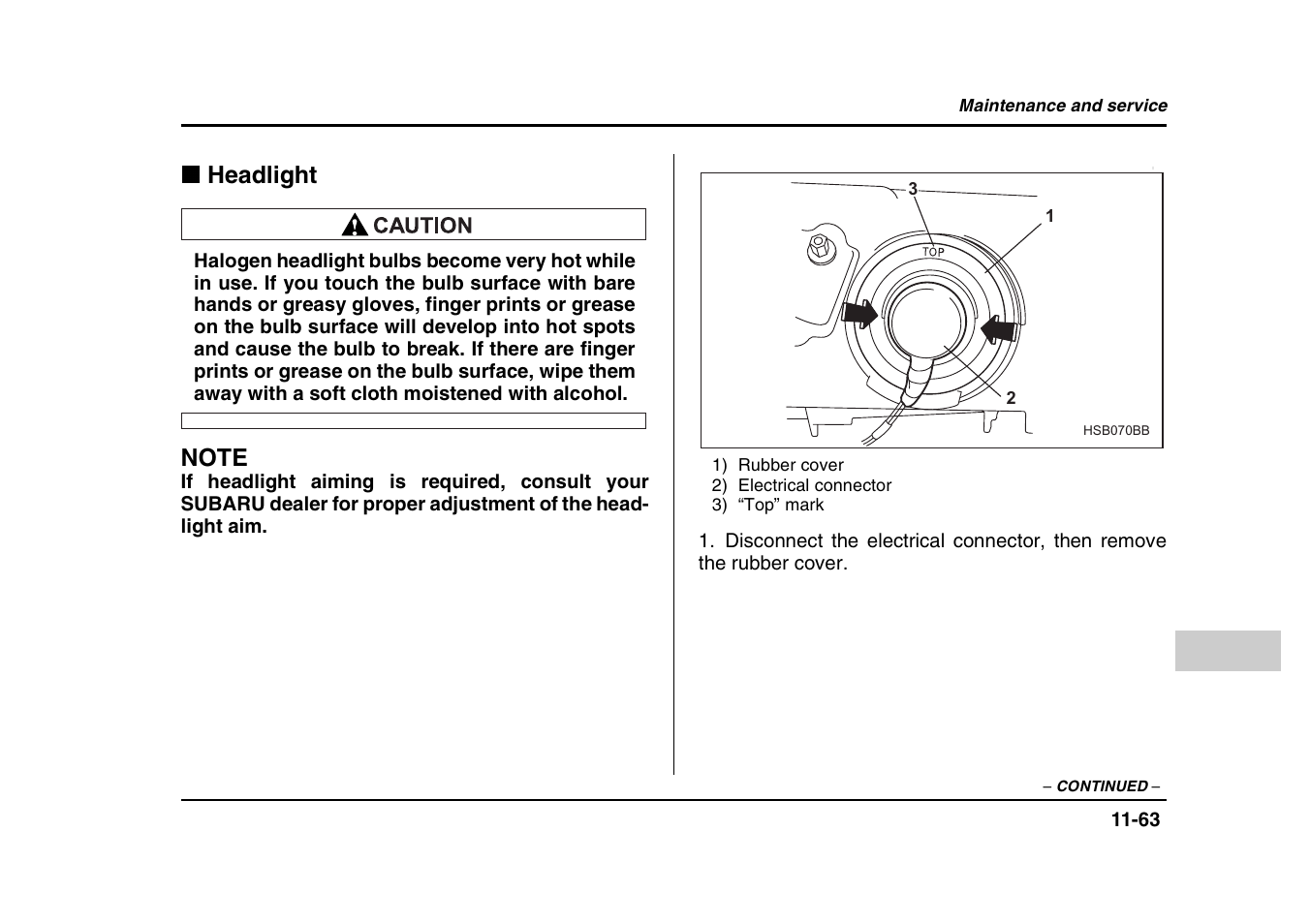 Headlight | Subaru 2004 Forester X User Manual | Page 406 / 439