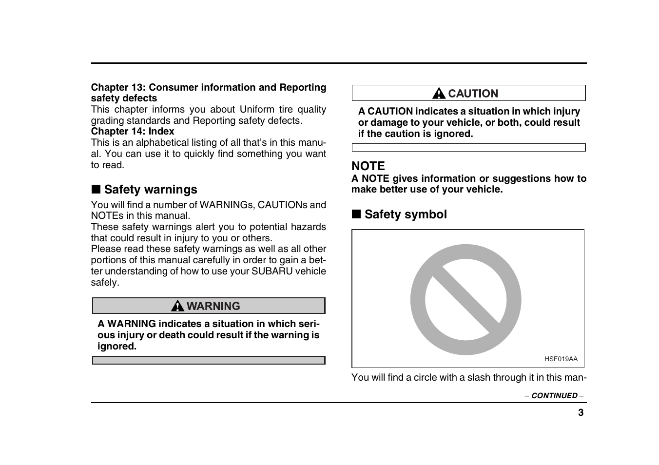 Subaru 2004 Forester X User Manual | Page 6 / 439