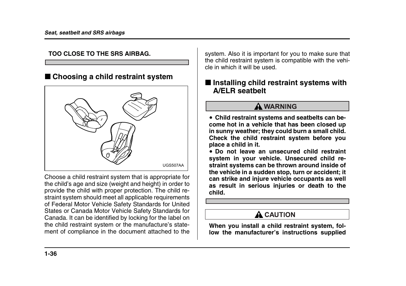 Subaru 2004 Forester X User Manual | Page 63 / 439