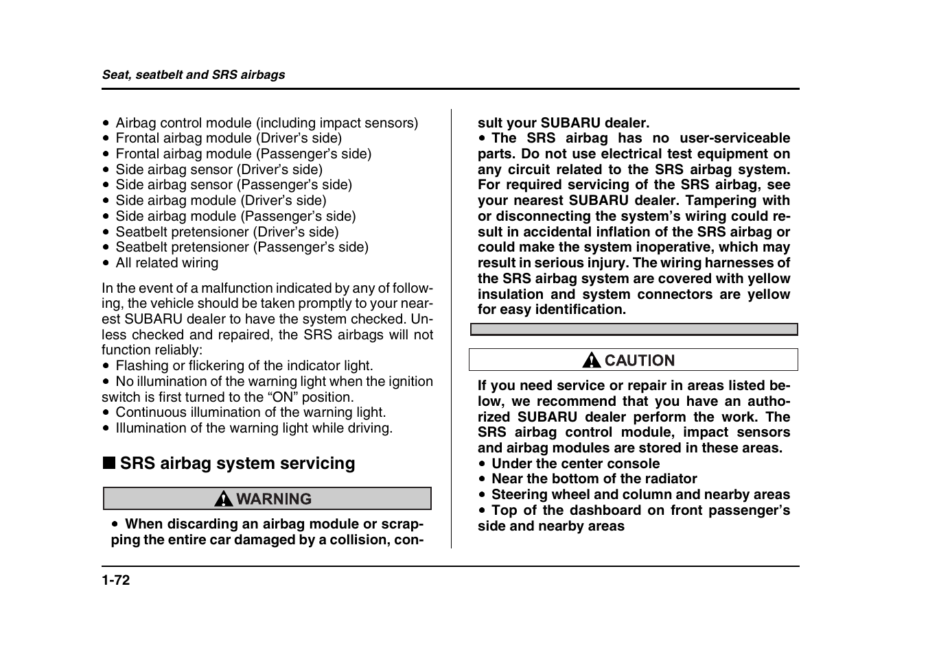 Subaru 2004 Forester X User Manual | Page 99 / 439