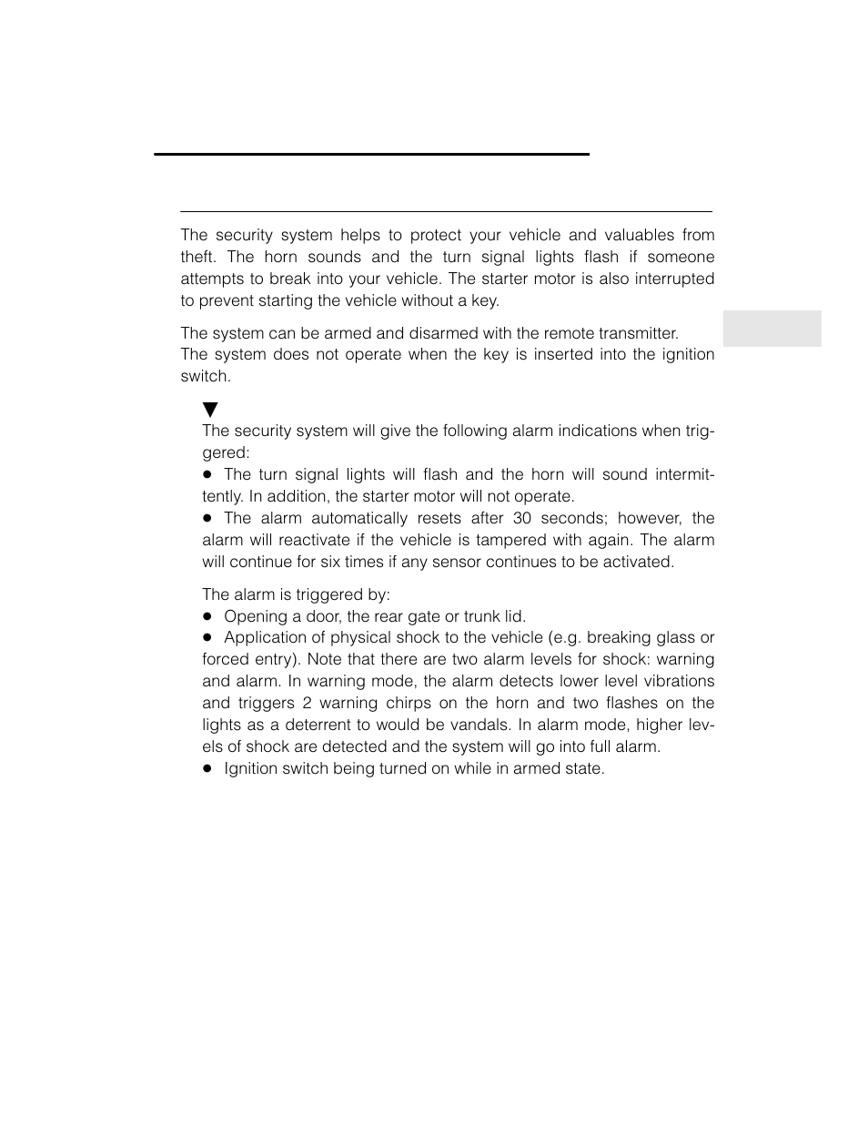 Security system (if equipped) | Subaru 2003 Legacy User Manual | Page 103 / 472