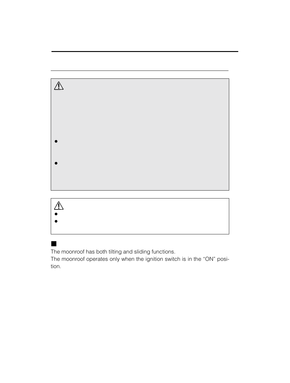Warning, Caution, Moonroof (if equipped) | Subaru 2003 Legacy User Manual | Page 120 / 472