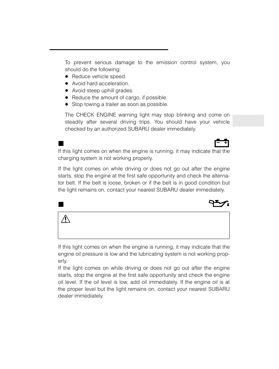 Caution | Subaru 2003 Legacy User Manual | Page 137 / 472