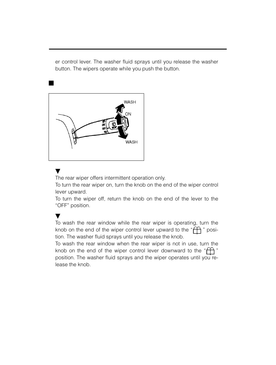 Jrear window wiper and washer switch (if equipped) | Subaru 2003 Legacy User Manual | Page 152 / 472