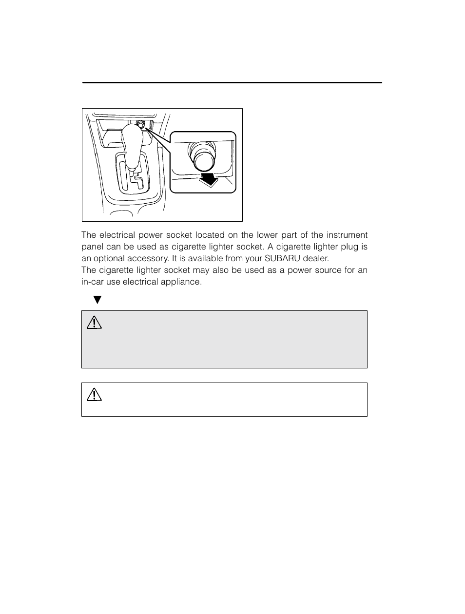 Warning, Caution | Subaru 2003 Legacy User Manual | Page 234 / 472