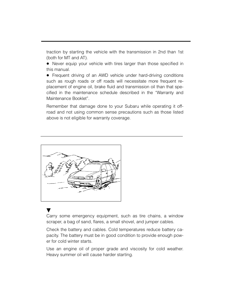 Winter driving | Subaru 2003 Legacy User Manual | Page 308 / 472