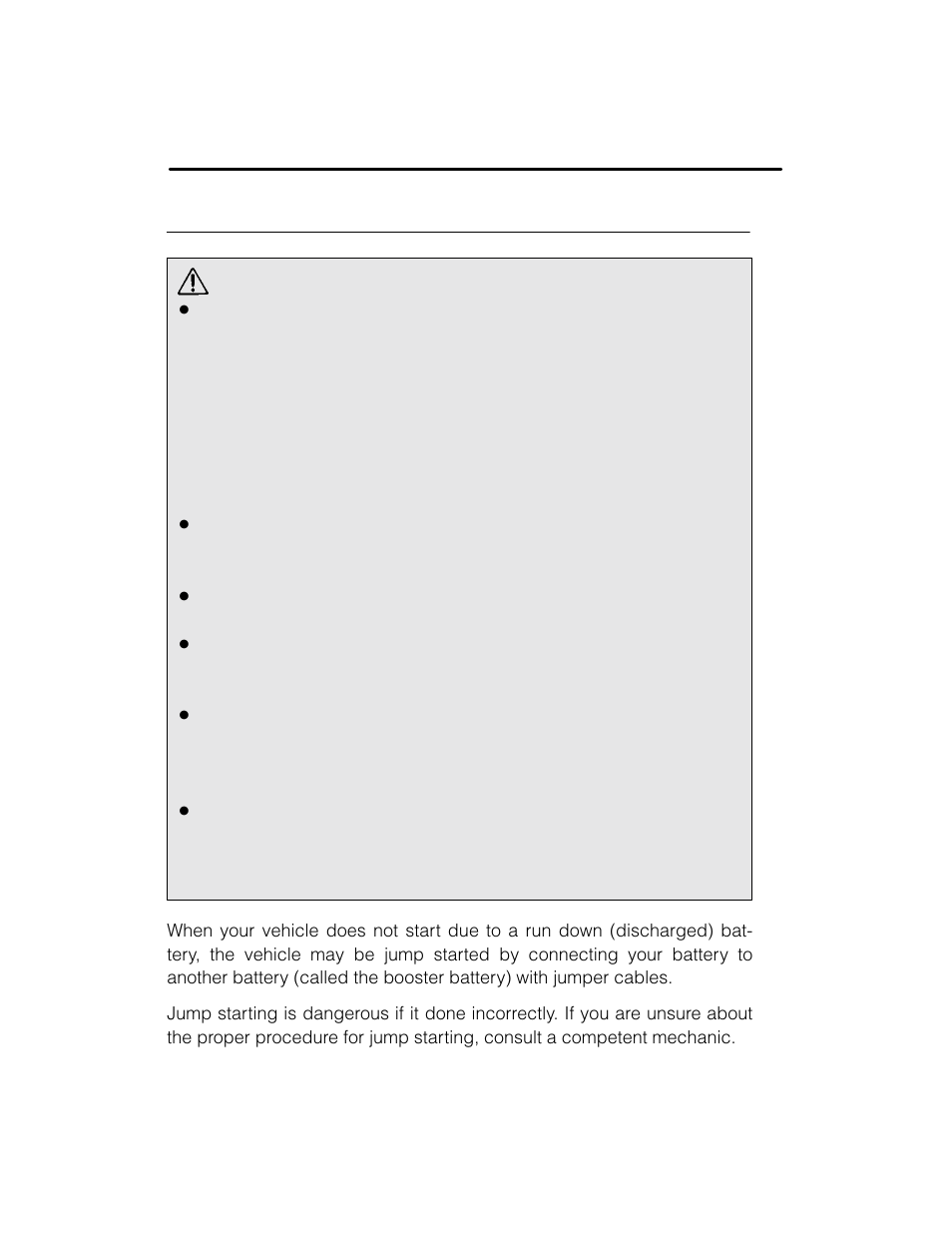 Warning, Jump starting | Subaru 2003 Legacy User Manual | Page 350 / 472
