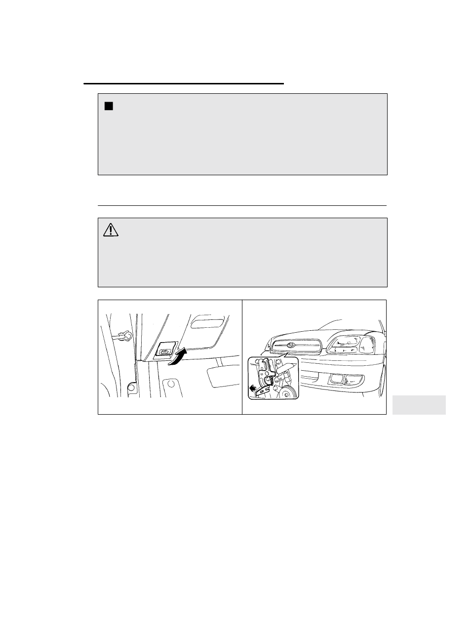 Warning, Engine hood | Subaru 2003 Legacy User Manual | Page 377 / 472