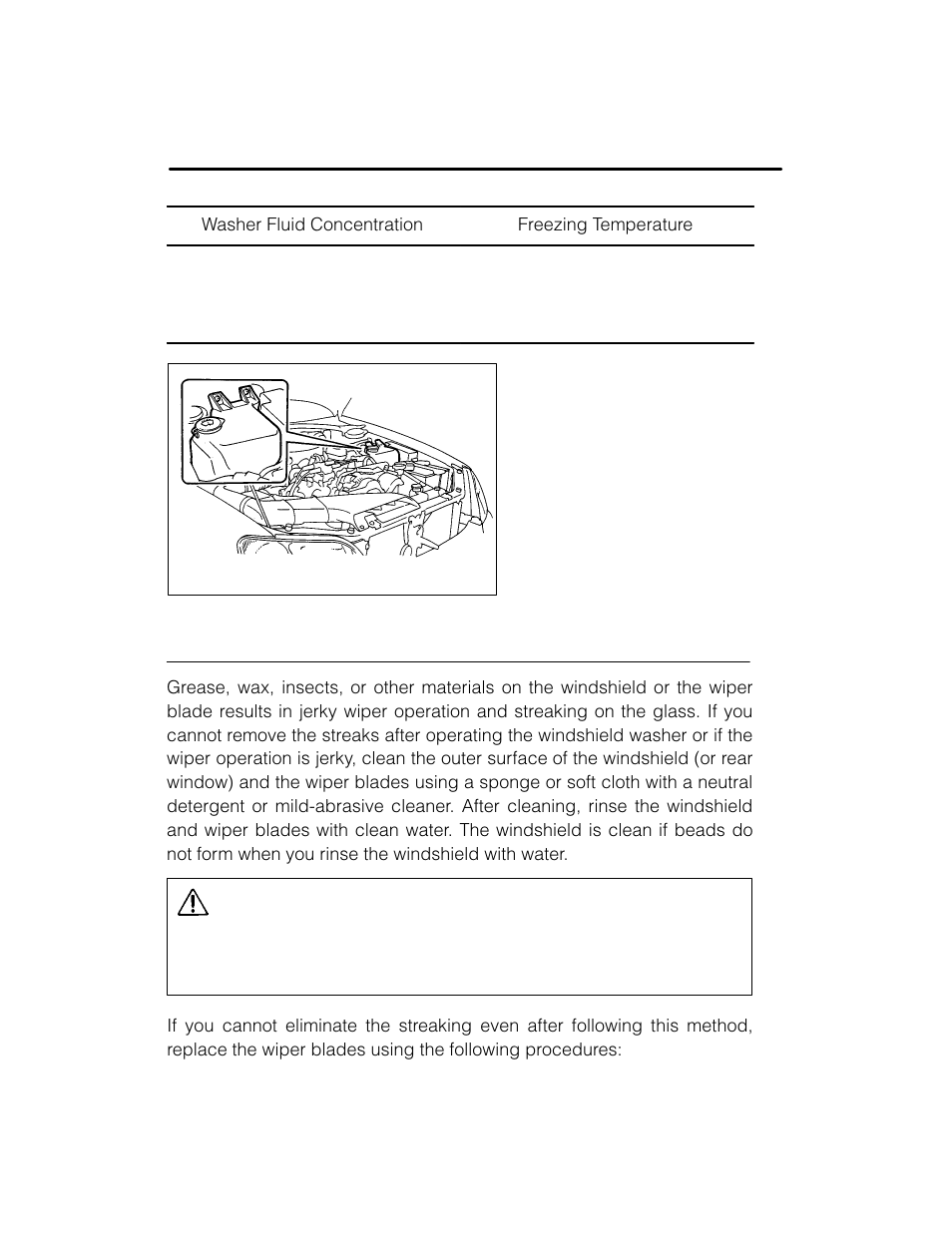 Caution, Replacement of windshield wiper blades | Subaru 2003 Legacy User Manual | Page 420 / 472