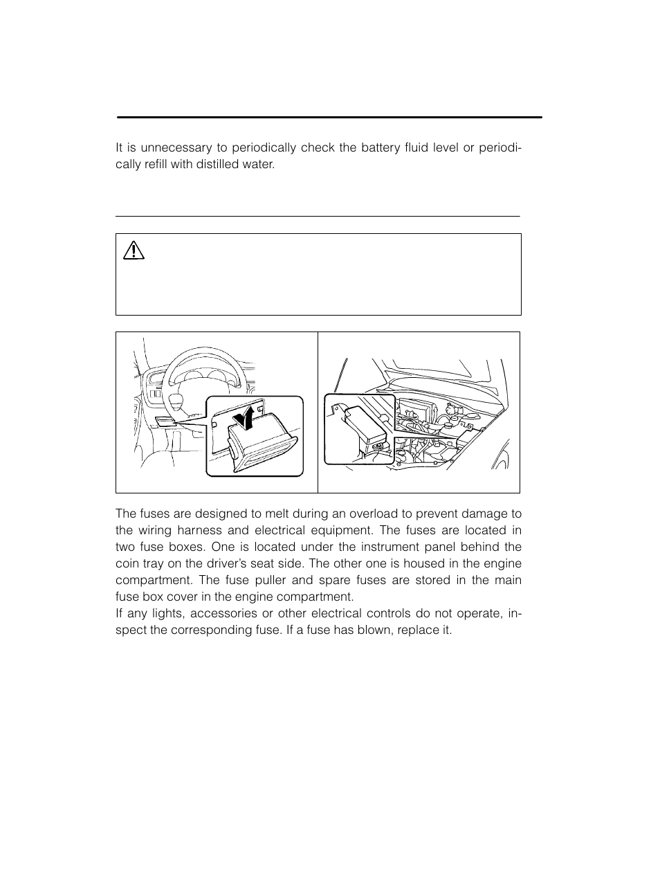 Caution, Fuses | Subaru 2003 Legacy User Manual | Page 424 / 472