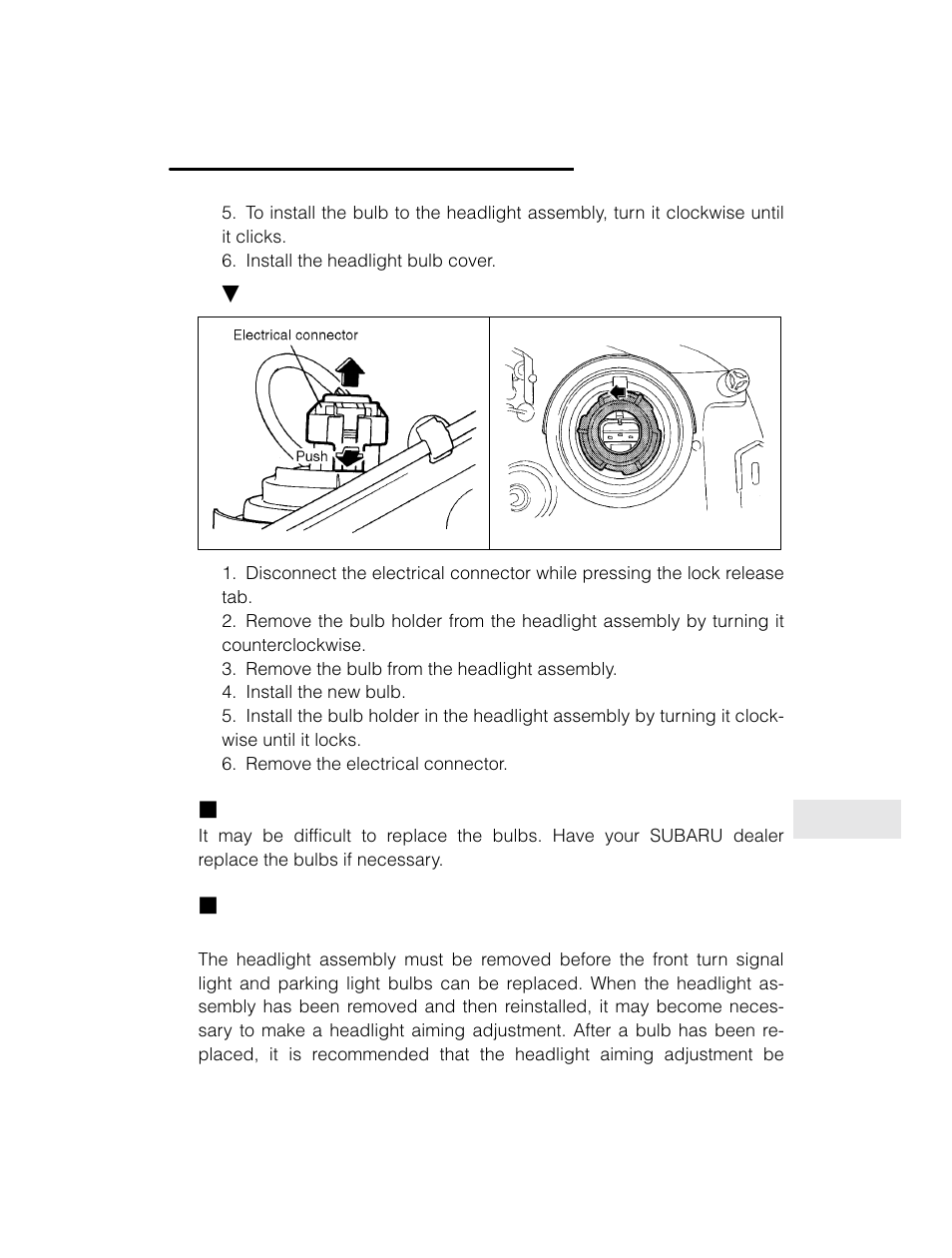 Jfront fog light (if equipped) | Subaru 2003 Legacy User Manual | Page 431 / 472