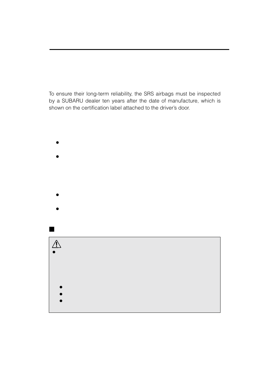 Warning | Subaru 2003 Legacy User Manual | Page 88 / 472