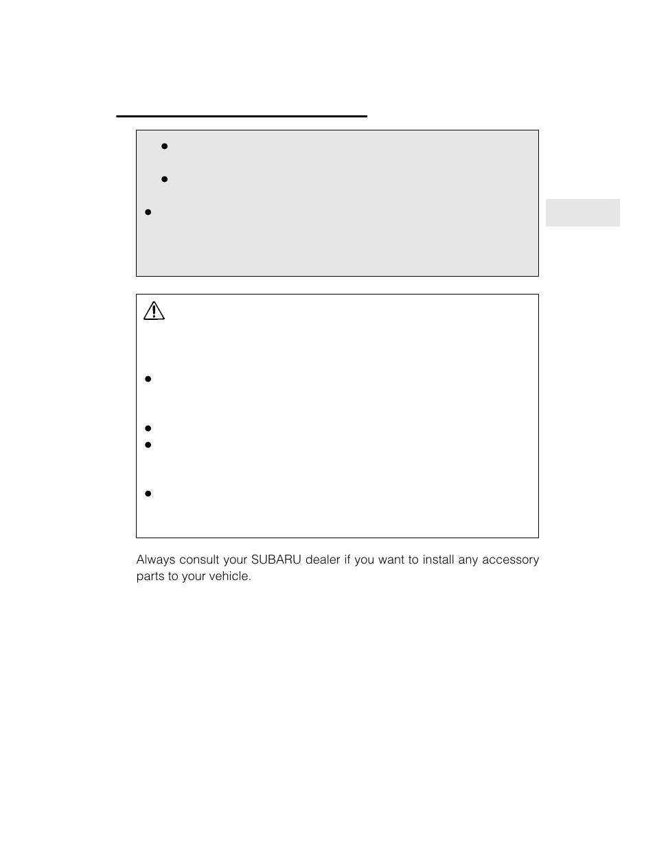 Caution | Subaru 2003 Legacy User Manual | Page 89 / 472