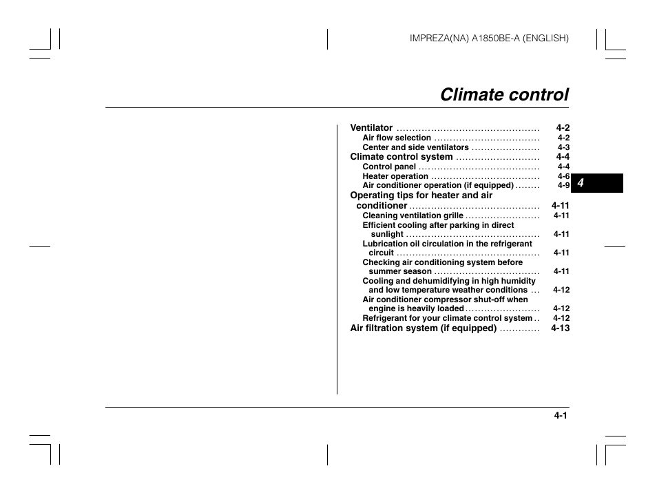 Msa5m0303a_11, Climate control | Subaru 2003 Impreza User Manual | Page 154 / 425