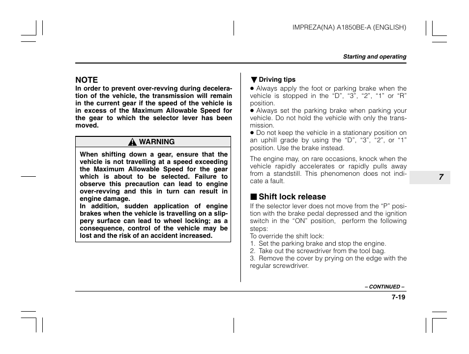 Subaru 2003 Impreza User Manual | Page 240 / 425