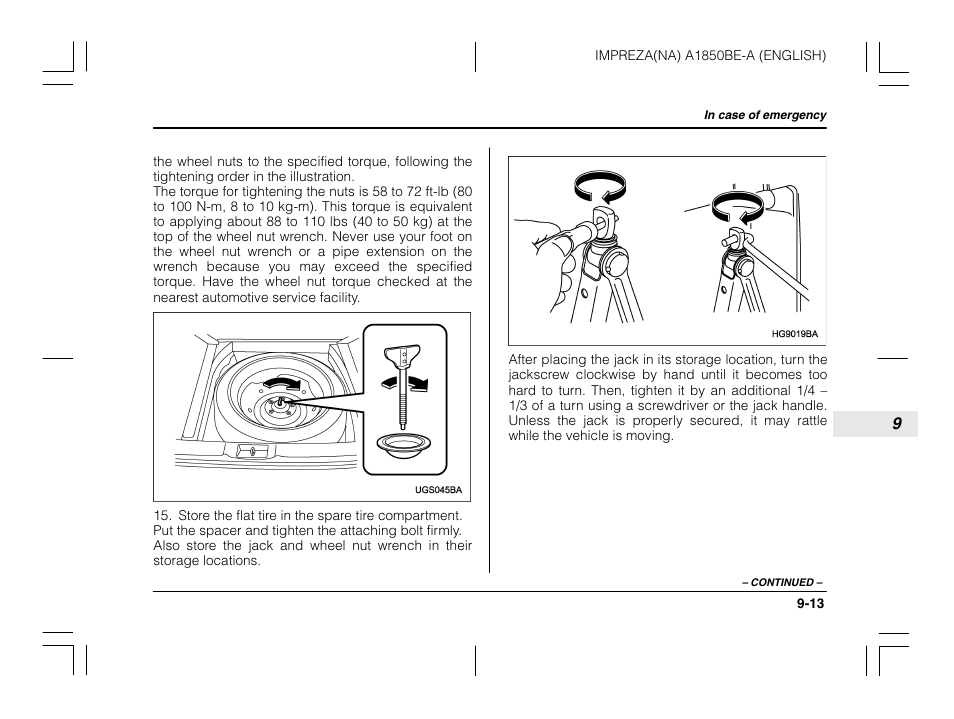 Subaru 2003 Impreza User Manual | Page 304 / 425