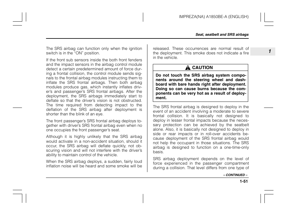 Subaru 2003 Impreza User Manual | Page 76 / 425