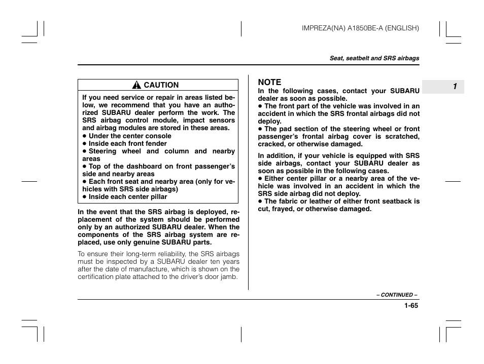 Subaru 2003 Impreza User Manual | Page 90 / 425