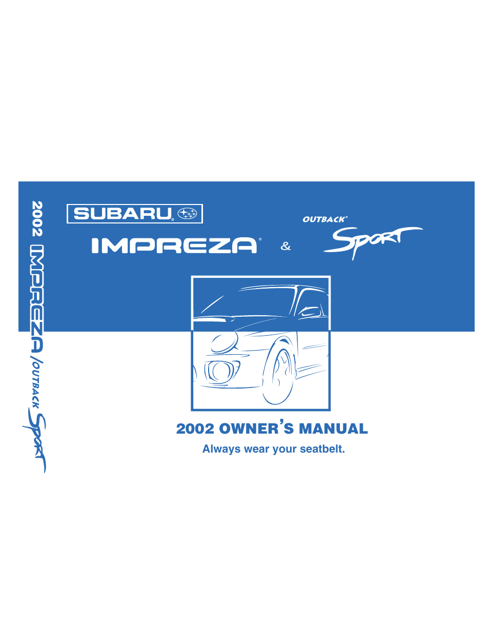 Subaru 2002 Impreza User Manual | 390 pages