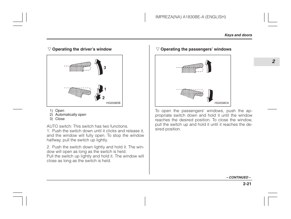 Subaru 2002 Impreza User Manual | Page 106 / 390