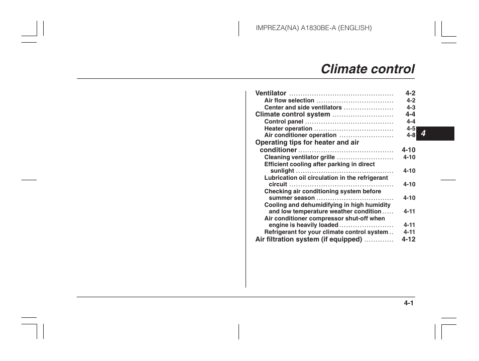 Msa5m0203a_11, Climate control | Subaru 2002 Impreza User Manual | Page 146 / 390