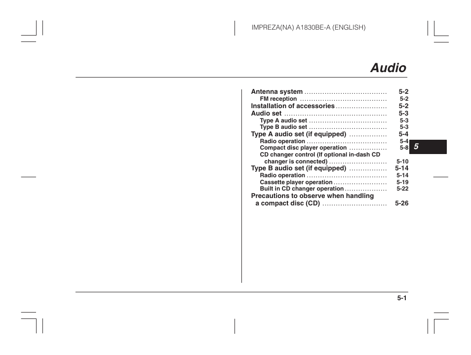 Msa5m0203a_12, Audio | Subaru 2002 Impreza User Manual | Page 158 / 390