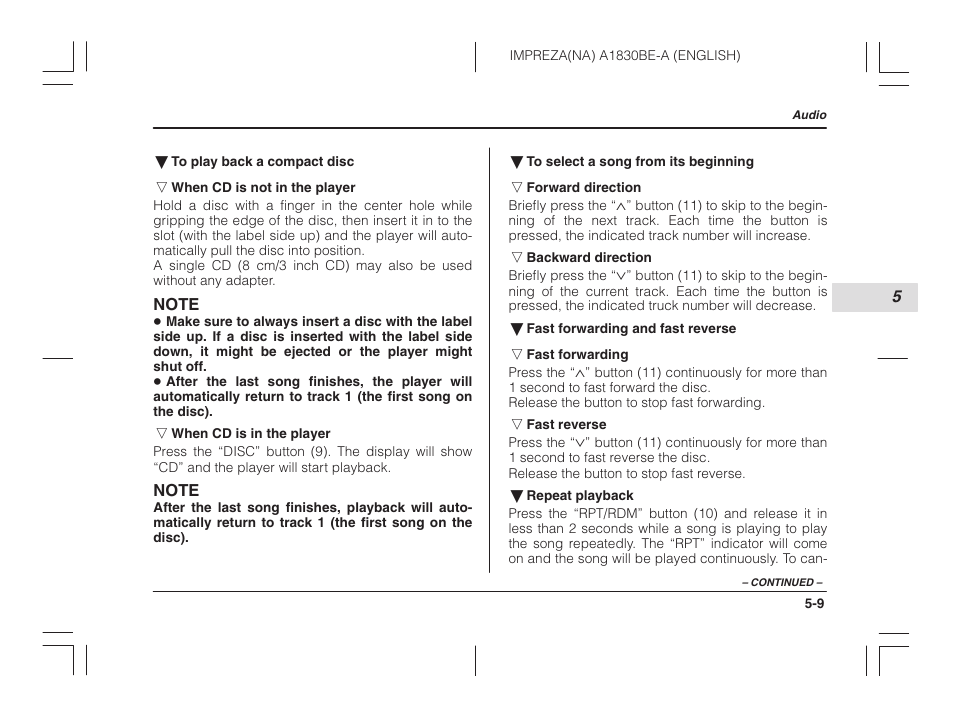 Subaru 2002 Impreza User Manual | Page 166 / 390
