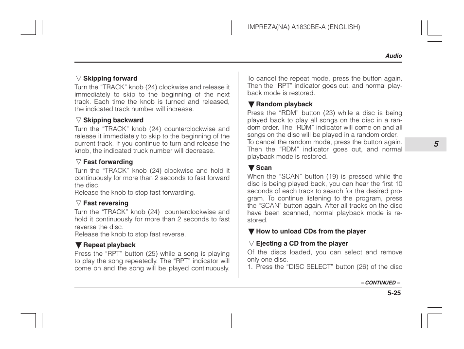 Subaru 2002 Impreza User Manual | Page 182 / 390