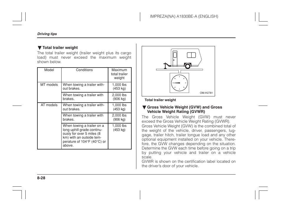 Subaru 2002 Impreza User Manual | Page 259 / 390