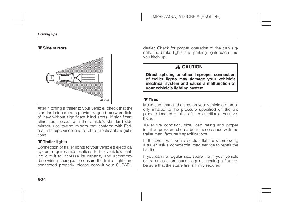 Subaru 2002 Impreza User Manual | Page 265 / 390