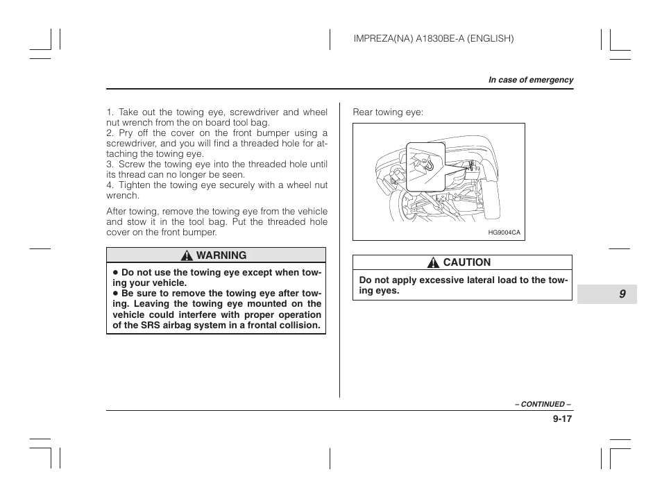 Subaru 2002 Impreza User Manual | Page 286 / 390