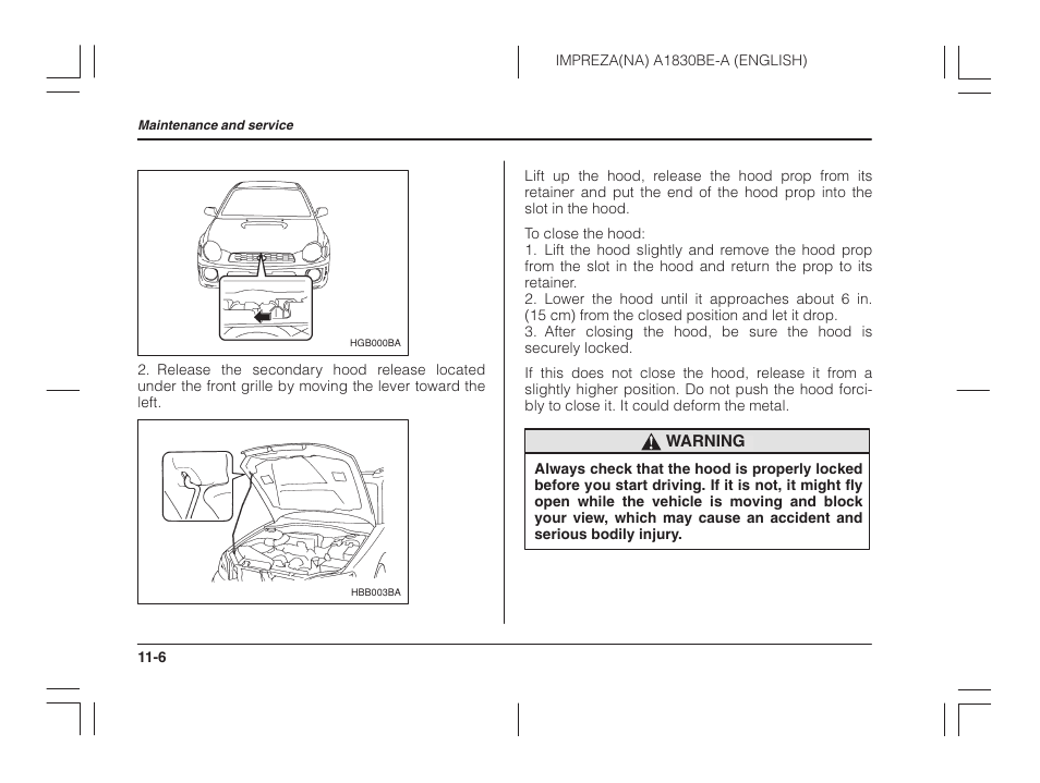 Subaru 2002 Impreza User Manual | Page 303 / 390