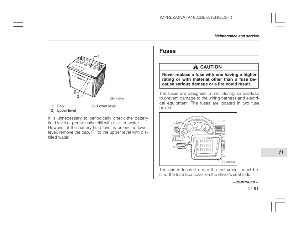 Fuses | Subaru 2002 Impreza User Manual | Page 348 / 390