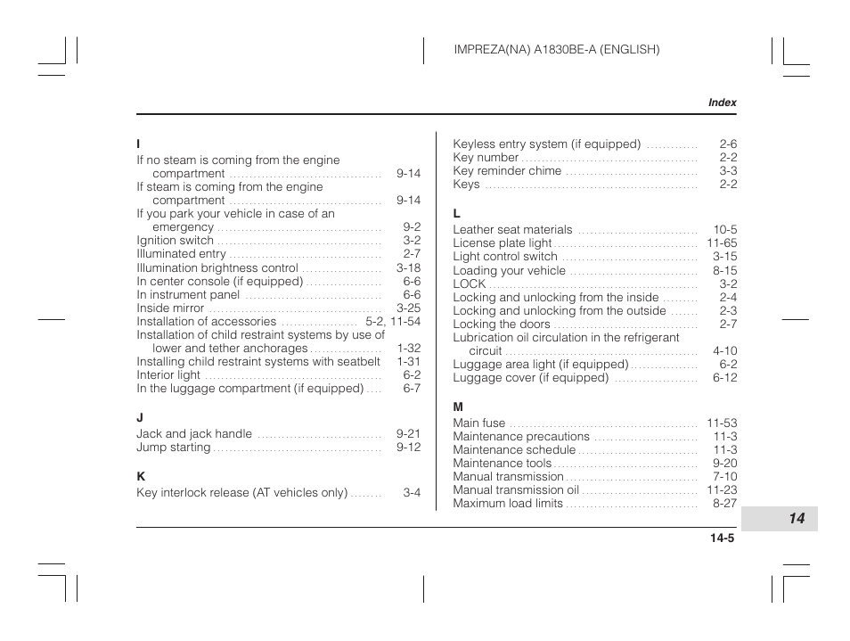 Subaru 2002 Impreza User Manual | Page 384 / 390