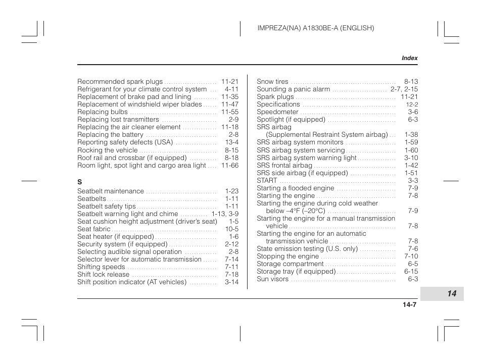 Subaru 2002 Impreza User Manual | Page 386 / 390