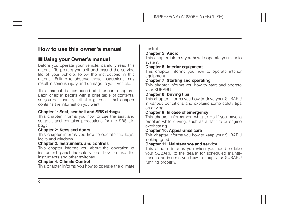Msa5m0203a_4, How to use this owner’s manual | Subaru 2002 Impreza User Manual | Page 5 / 390