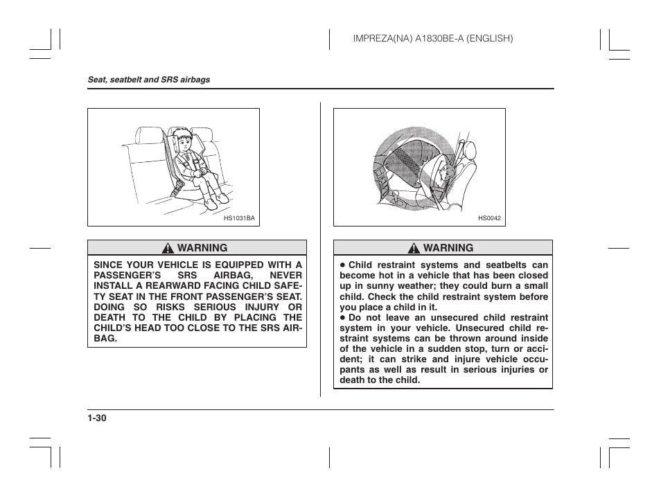 Subaru 2002 Impreza User Manual | Page 53 / 390